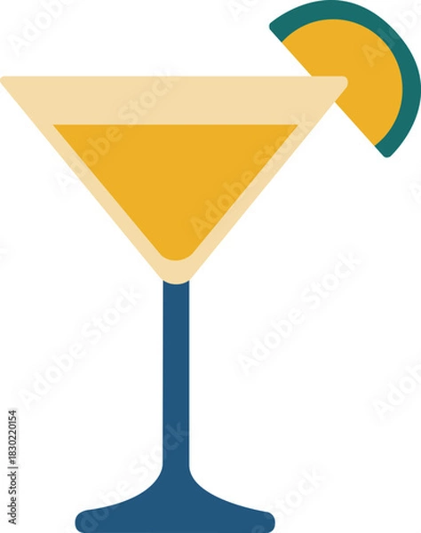 Fototapeta Martini Cocktail Drink Illustration