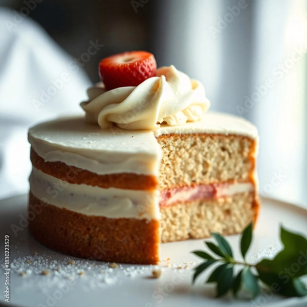 Fototapeta vanilla cake