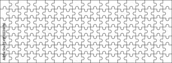 Obraz Puzzle pieces background. Jigsaw puzzle background with pieces. Flat style
