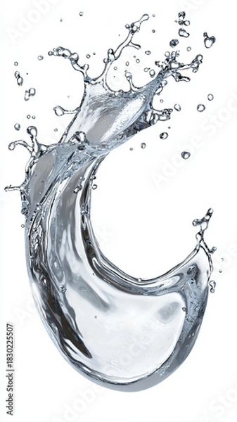 Obraz Dynamic Splash of Water with Stunning Clarity and Motion Effect