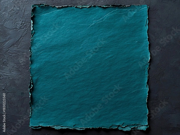 Obraz Dark Textured Paper Background with Torn Edge for Creative Projects