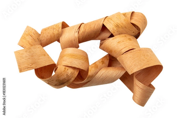 Fototapeta Abstract wood shavings sawdust isolated on transparent background