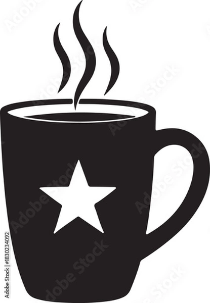 Fototapeta Artistic mug design with bold typography and color accents