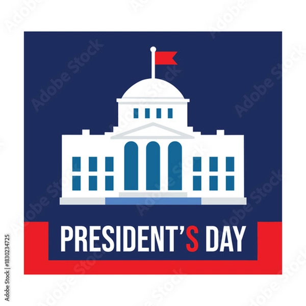 Obraz Patriotic Presidents Day Vector Design Illustration