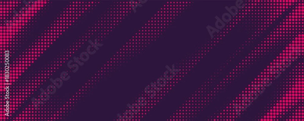 Obraz Halftone dots red and blue color pattern gradient grunge texture background