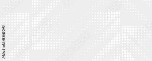 Obraz Halftone dots pattern white and grey gradient grunge texture background
