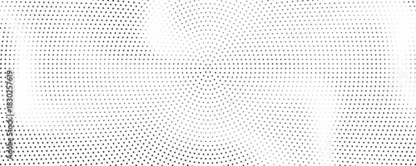 Obraz Abstract halftone wave dotted background. Futuristic twisted grunge pattern, dot, circles