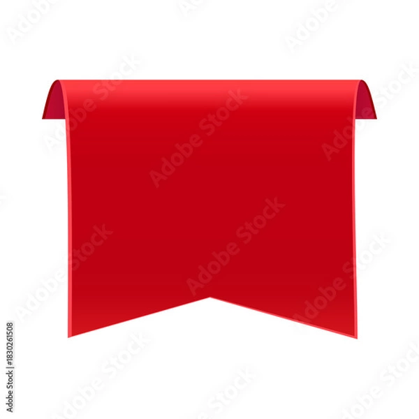 Obraz Red Ribbon Bookmark Banner.