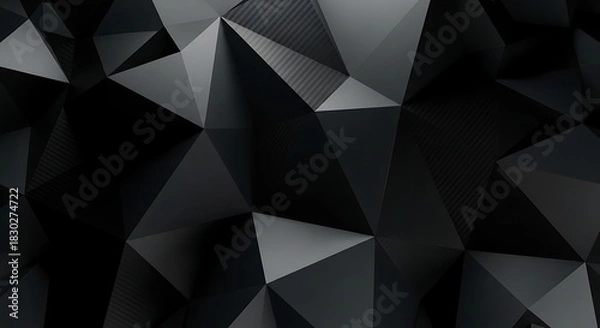 Fototapeta Abstract Geometry A Captivating Dark Polygon Background for Modern Designs and Technology-Focused Projects