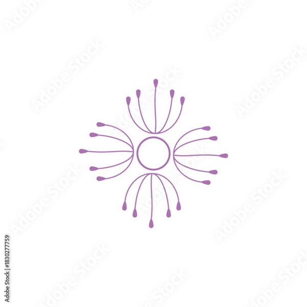 Obraz Dandelion logo simple vector and symbol