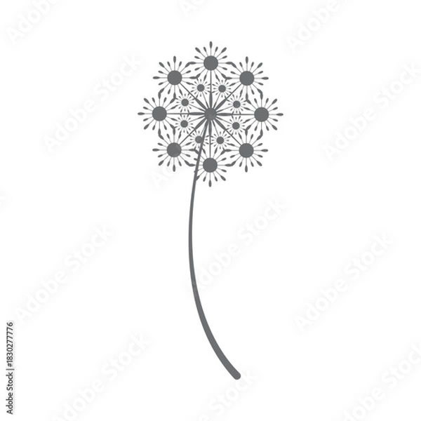 Obraz Dandelion logo simple vector and symbol