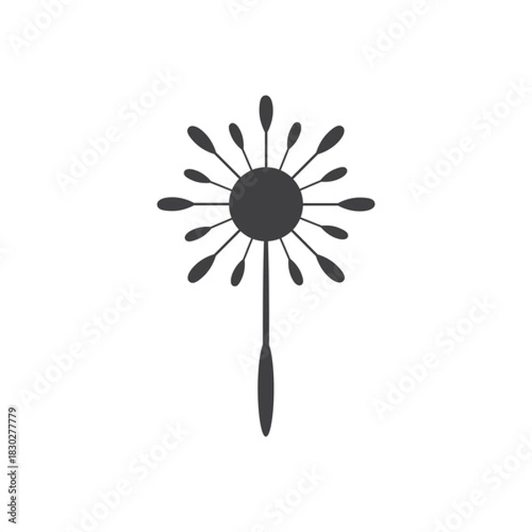 Obraz Dandelion logo simple vector and symbol