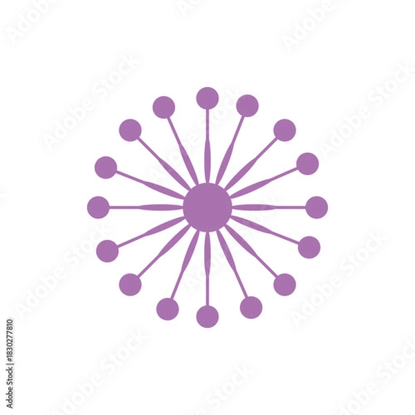 Obraz Dandelion logo simple vector and symbol