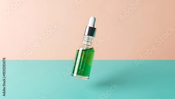 Obraz Elevate your beauty routine with this vibrant green serum for radiant healthy skin and natural wellness