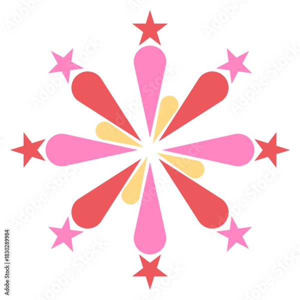 Obraz abstract colorful fireworks starburst lights 