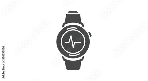 Obraz Smartwatch Health Monitoring Modern Wearable Tech with Pulse Icon for Fitness Tracking