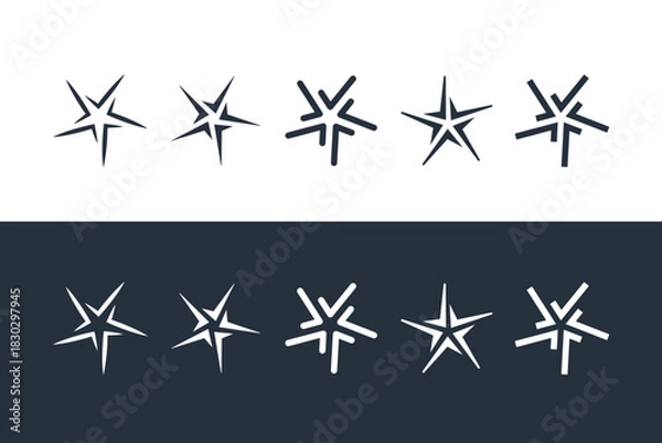 Fototapeta Five Point icon. Five Point logo symbol