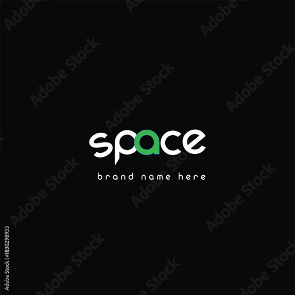 Obraz abstract logo design space