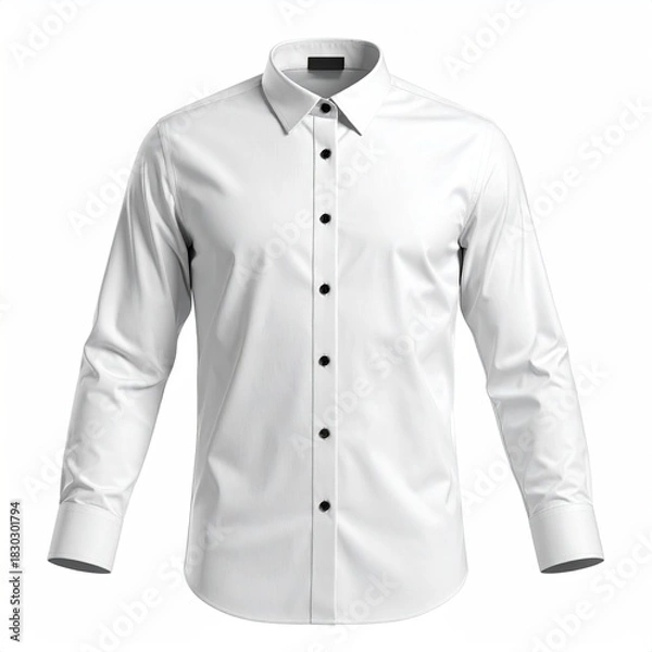 Obraz White, long-sleeve button-down shirt
