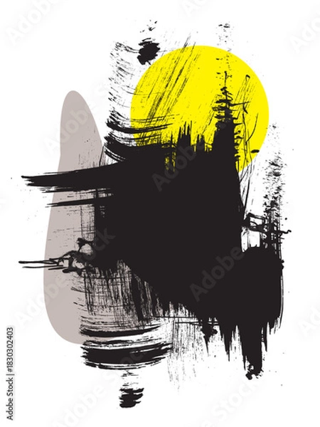 Obraz Abstract composition. Grunge texture. Art brush stroke. Abstract background