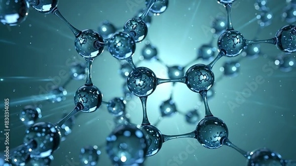 Obraz Molecular Structure Visualization - A Detailed Scientific Representation.