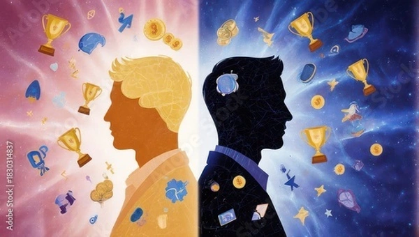 Obraz Duality of Success and Failure in Business and Personal Growth.