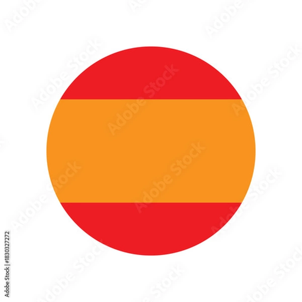Fototapeta spain flag button