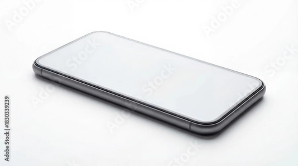 Fototapeta Mobile Phone Mockup on White Background