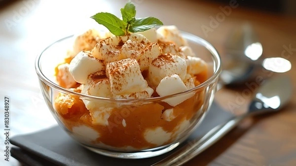 Obraz Sweet potato casserole with marshmallows