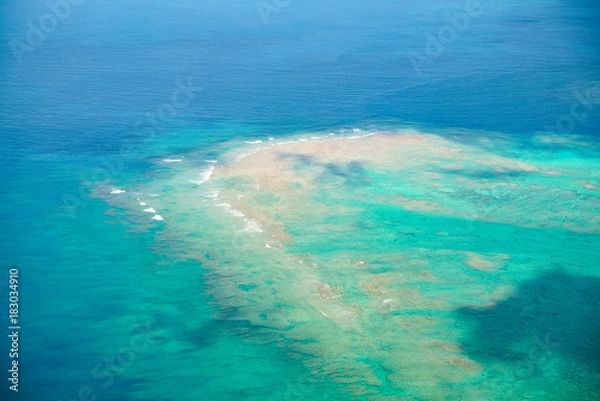 Fototapeta サンゴ礁・空撮