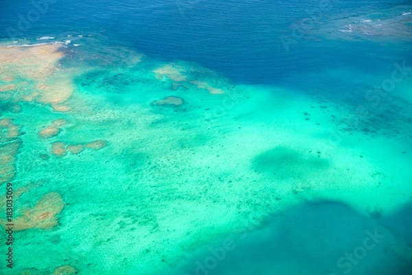 Obraz サンゴ礁・空撮