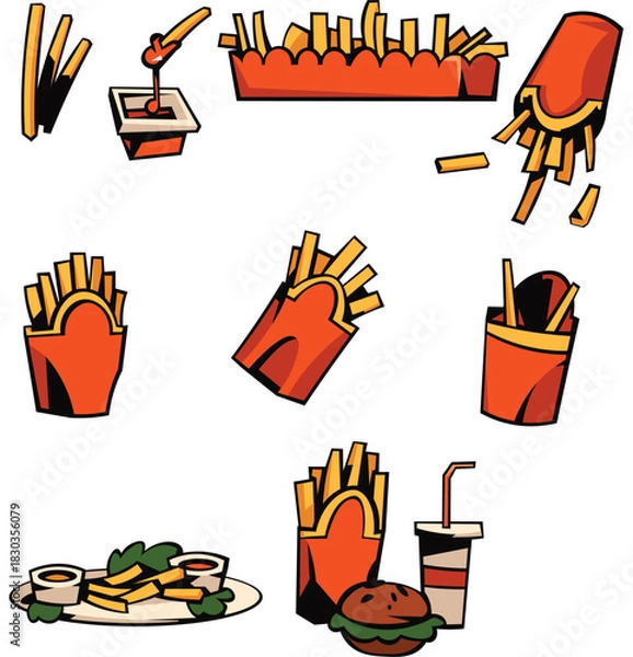 Obraz fries vector