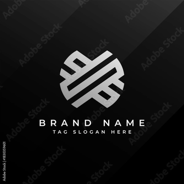 Obraz Abstract Monogram Logo Design Professional Branding