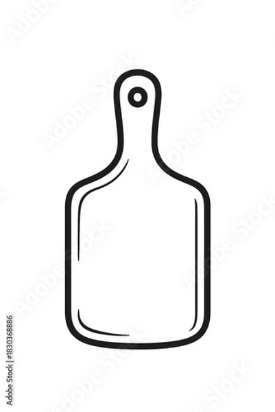 Fototapeta Minimalist Dark Cutting Board Outline Artwork with Subtle Luminous Edges, a Sleek Abstract Representation of a Kitchen Essential, Blending Modern Design Aesthetics with a Deep Gradient Background