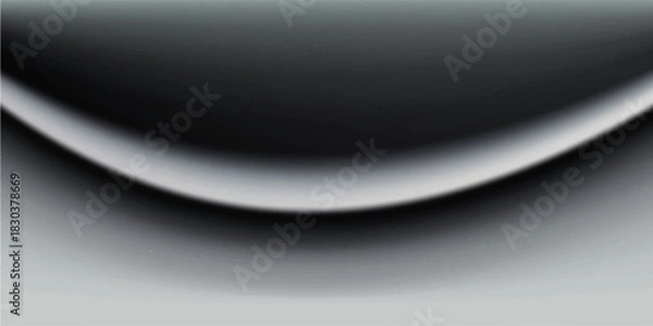 Fototapeta Black dark gray silver white wave abstract background for design. Light wave, wavy line. Ombre gradient