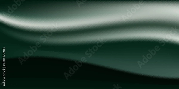 Fototapeta Green business wave banner background. Vector