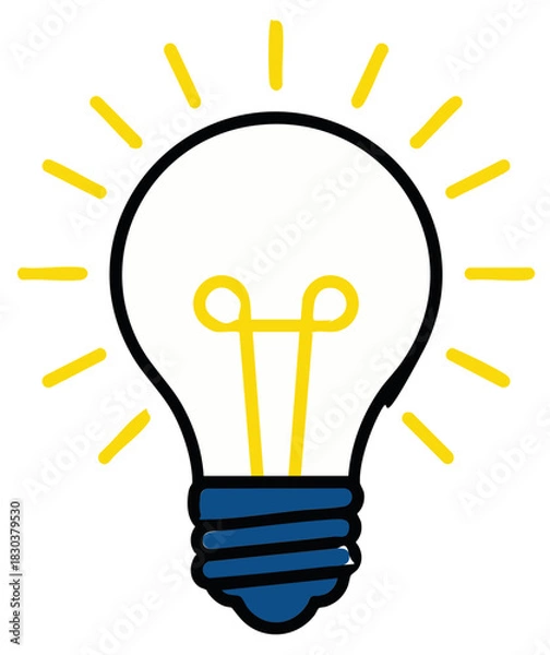 Fototapeta light bulb vector illustration