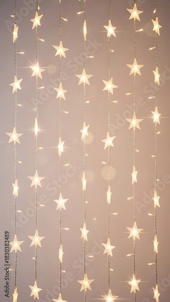 Obraz Warm Star String Lights Decoration.