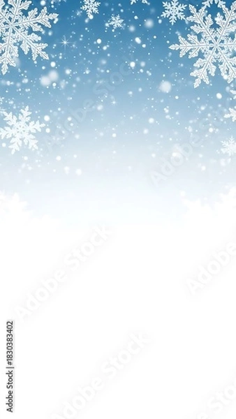 Fototapeta Winter Wonderland - A Festive Snowflake Background for Holiday Cheer.