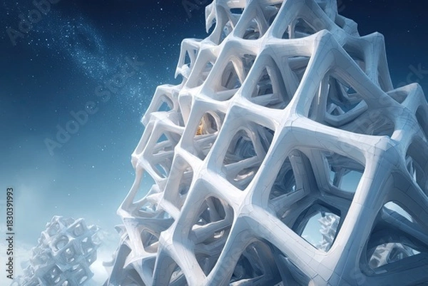 Fototapeta Abstract Geometric Structures In Space