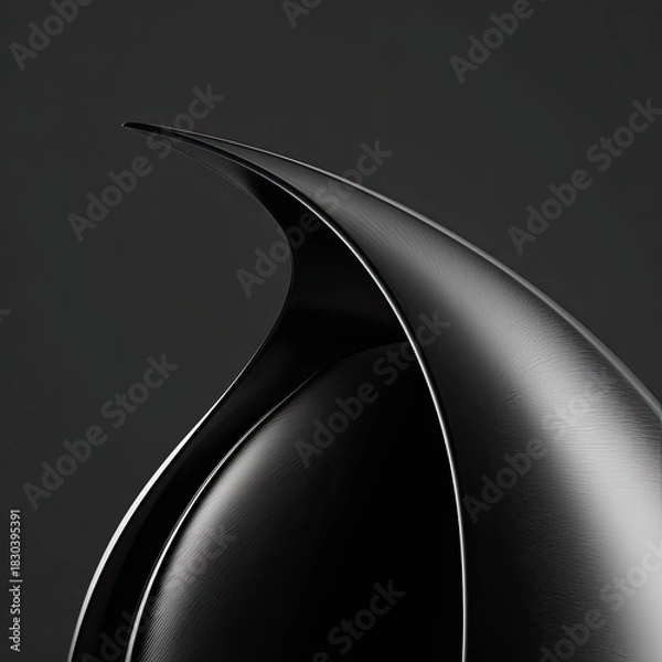 Obraz Abstract Black Geometric Shape Design