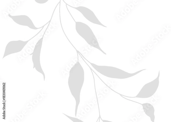 Fototapeta Elegant Vector Leaf Natural Shadow Overlay with Transparent PNG Texture for Enhancing Mockups with Natural Graphic Design