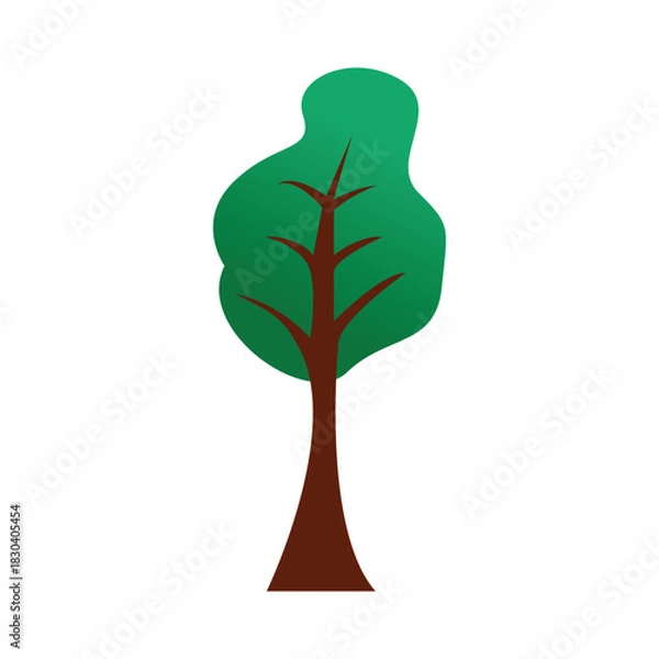 Obraz tree flat design, clipart vector design
