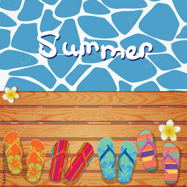 Obraz summer holidays elements vectors