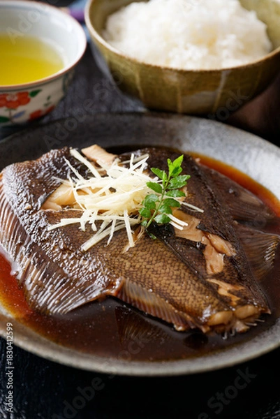 Obraz カレイの煮付け
