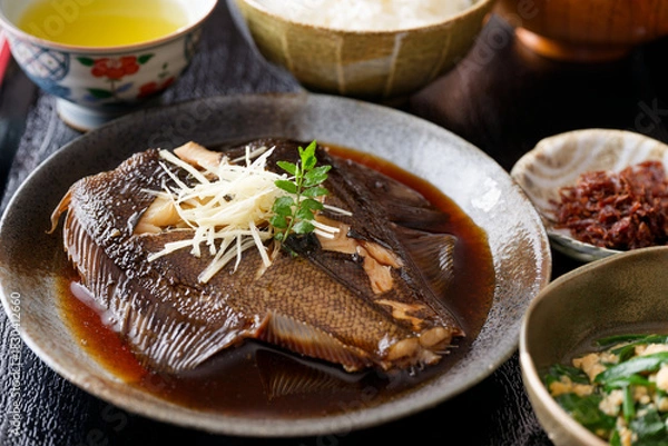 Obraz カレイの煮付け