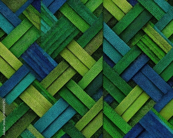 Fototapeta Abstract Colorful Geometric Weave Pattern Background