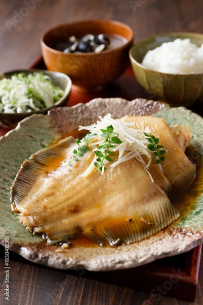 Obraz カレイの煮付け