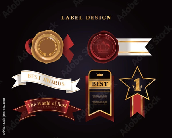 Obraz 고급 금박 라벨 템플릿 11
