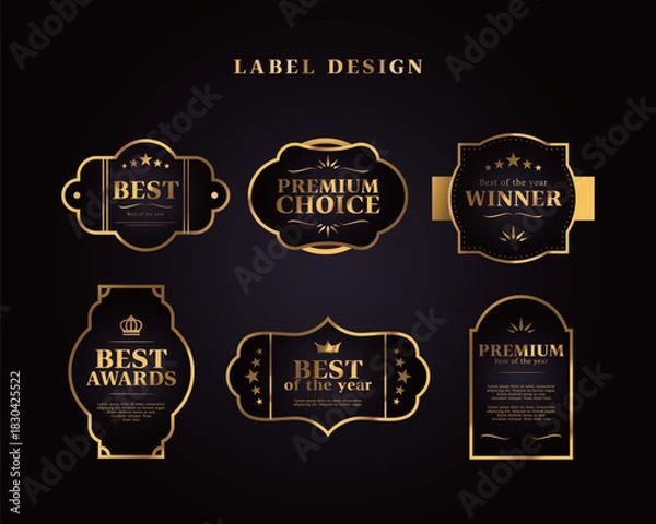 Obraz 고급 금박 라벨 템플릿 08
